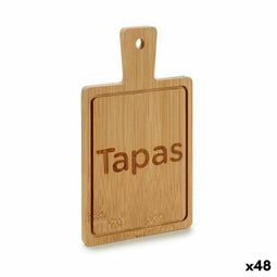 Snackdienblad Met handvat Bamboe Raad van bestuur 11 x 1 x 19,5 cm (48 Stuks)