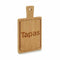 Snackdienblad Met handvat Bamboe Raad van bestuur 11 x 1 x 19,5 cm (48 Stuks)