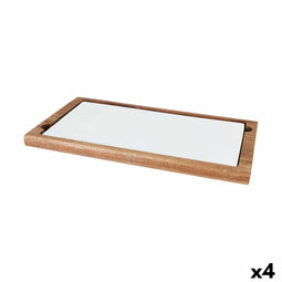 Snackdienblad Viejo Valle Bayahibe Acacia 37 x 20 x 2 cm (4 Stuks)