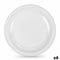 Set van herbruikbare borden Algon Cirkelvormig Wit Plastic 25 x 25 x 2,5 cm (6 Stuks)