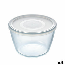 Ronde Lunchtrommel met Deksel Pyrex Cook & Freeze 1,6 L 17 x 17 x 12 cm Transparant Siliconen Gla...