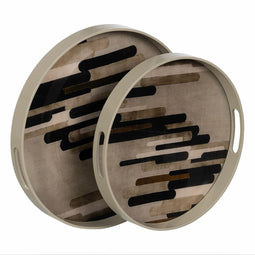 Snackdienblad PVC Kristal Abstract 42 x 42 x 4,2 cm (2 Stuks)