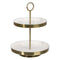 Snackdienblad 30 x 30 x 40,5 cm Gouden Wit Ijzer