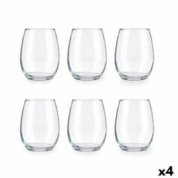 Glazenset Amber Transparant Glas 350 ml (4 Stuks)