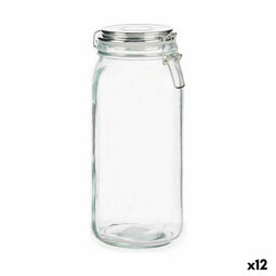 Blik Hermetisch afgesloten Zilverkleurig Metaal 2,1 L 11,3 x 26 x 11,3 cm (12 Stuks)