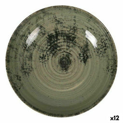 Diep bord La Mediterránea Aspe Groen Ø 22,7 x 5 cm (12 Stuks)