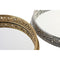 Snackdienblad DKD Home Decor 38,5 x 38,5 x 8 cm Spiegel Zilverkleurig Gouden Hars Neoklassiek (2...