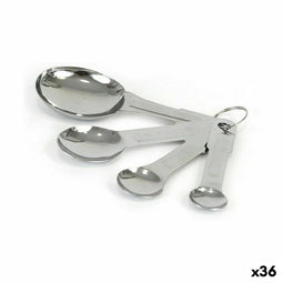Set Maatlepels Wooow Roestvrij staal 4 Onderdelen (36 Stuks)