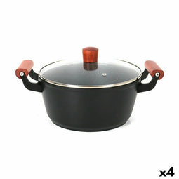 Kookpot met Glazen Deksel Quttin Doha 34 X 24 X 13 CM (4 Stuks)