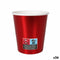 Glazenset Algon Karton Wegwerp Rood 36 Stuks 200 ml (10 Onderdelen)