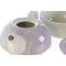 Theepot DKD Home Decor Blauw Wit Groen Lila Dolomite 750 ml (3 Stuks)