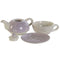 Theepot DKD Home Decor Blauw Wit Groen Lila Dolomite 750 ml (3 Stuks)