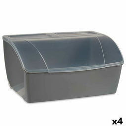 Broodmand Grijs Plastic 29,5 x 20,5 x 41 cm (4 Stuks)