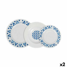 Serviesset La Mediterránea Marvin Rond 12 Onderdelen (2 Stuks)