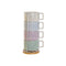 Set van koffiekopjes DKD Home Decor Groen Hemelsblauw Lila Metaal Bamboe 260 ml
