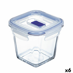 Hermetische Lunchtrommel Luminarc Pure Box Active 11,4 x 11,4 x 11 cm 750 ml Tweekleurig Glas (6...
