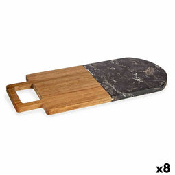 Snijplank Zwart Marmer Acacia 18 x 1,5 x 38 cm (8 Stuks)