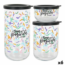 Set van 3 Potjes LAV Positive Kristal 3 Onderdelen (6 Stuks)