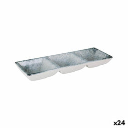 Snackdienblad La Mediterránea Dalian 3 Compartimenten 26 x 8,5 x 3,3 cm (24 Stuks)