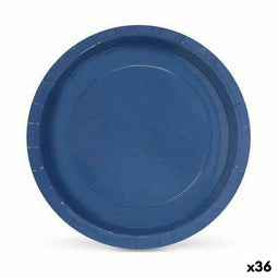 Bordenset Algon Wegwerp Karton Blauw 10 Onderdelen 23 x 23 x 1,5 cm (36 Stuks)