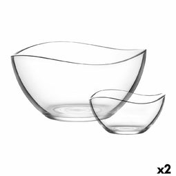 Kommenset LAV 1226 Saladekom Kristal 7 Onderdelen 310 ml 1,88 L (2 Stuks)