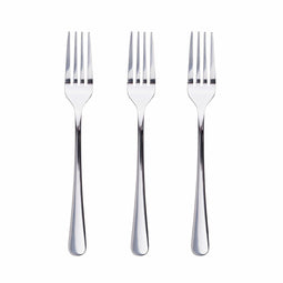 Set dessertvorken San Ignacio Natur SG7781 Roestvrij staal Zilverkleurig Helderheid (3 Stuks)