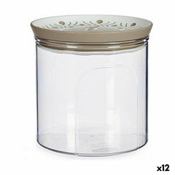 Tin Stefanplast Tosca Hermetisch Beige Plastic 700 ml 11,7 x 11 x 11,7 cm (12 Stuks)