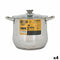 Pot met Glazen Deksel Inde New Neron Staal 25,7 x 21,5 cm (4 Stuks)