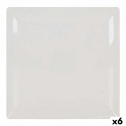 Serveerschaal La Mediterránea Elite Wit Keramisch Vierkant 30 x 30 x 2,5 cm (6 Stuks)
