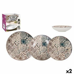 Serviesset Inde Creta Porselein (2 Stuks)
