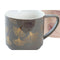 Set van 4 mokken DKD Home Decor Grijs Beige Roze Gouden Metaal Wit Modern (330 ml)