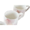 Set van 4 mokken DKD Home Decor Grijs Beige Roze Gouden Metaal Wit Modern (330 ml)
