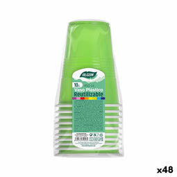 Set van herbruikbare glazen Algon Groen 48 Stuks 450 ml (10 Onderdelen)
