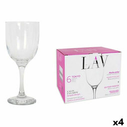 Set van bekers LAV 145011 7,5 x 7,5 x 18 cm (4 Stuks) (290 ml)