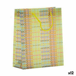 Tas Strepen Plastic 7,5 x 22 x 18 cm (12 Stuks)