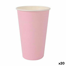 Glazenset Algon Wegwerp Karton Roze 10 Onderdelen 330 ml (20 Stuks)