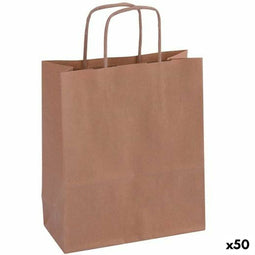 Zakken Apli Kraft Papier Bruin 50 Onderdelen 120 g/m² 18 x 8 x 21 cm