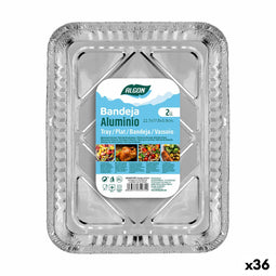 Set van trays Algon Rechthoekig 22,7 x 17,8 x 3,9 cm (36 Stuks)