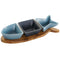 Set voor voorgerechtjes Home ESPRIT Blauw Marineblauw Porselein Acacia Vis Mediterrane 28 x 9,7 x...