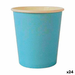 Glazenset Algon Wegwerp Karton Blauw 20 Onderdelen 120 ml (24 Stuks)