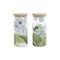 Tin DKD Home Decor Blauw Wit Groen Natuurlijk Siliconen Bamboe Borosilicaatglas 1,4 L 10 x 10 x 2...