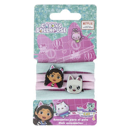 Haarelastiekjes Gabby's Dollhouse 4 Onderdelen Roze