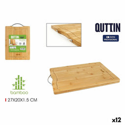 Snijplank Quttin Bamboe 27 x 20 x 1,5 cm (12 Stuks)