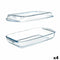 Bakje met deksel Borcam Transparant Borosilicaatglas 1,9 L (4 Stuks)