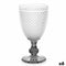 Fluitglas Diamant Transparant Antraciet Glas 256 ml (6 Stuks)
