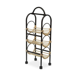 Rond Flessenrek Versa Metaal Rotan Hout MDF (18 x 12 x 43,5 cm) (12 x 43,5 x 18 cm)