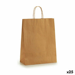 Papieren Zak 32 X 12 X 50 cm Bruin (25 Stuks)