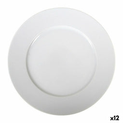 Eetbord La Mediterránea Saler Porselein Wit (12 Stuks) (Ø 25 cm)