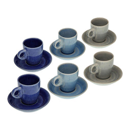 Set van koffiekopjes Versa Keramisch (3,6 x 6,6 x 5,5 cm) (12 Onderdelen)