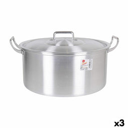 Kookpot met Deksel Aluminium 43 x 36 x 16 cm (3 Stuks)